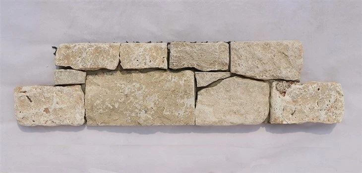 Cross Shape Stone Panel Travertine Wall Cladding Beige Color JRD-068