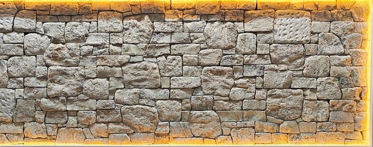 Cross Shape Stone Panel Travertine Wall Cladding Beige Color JRD-068